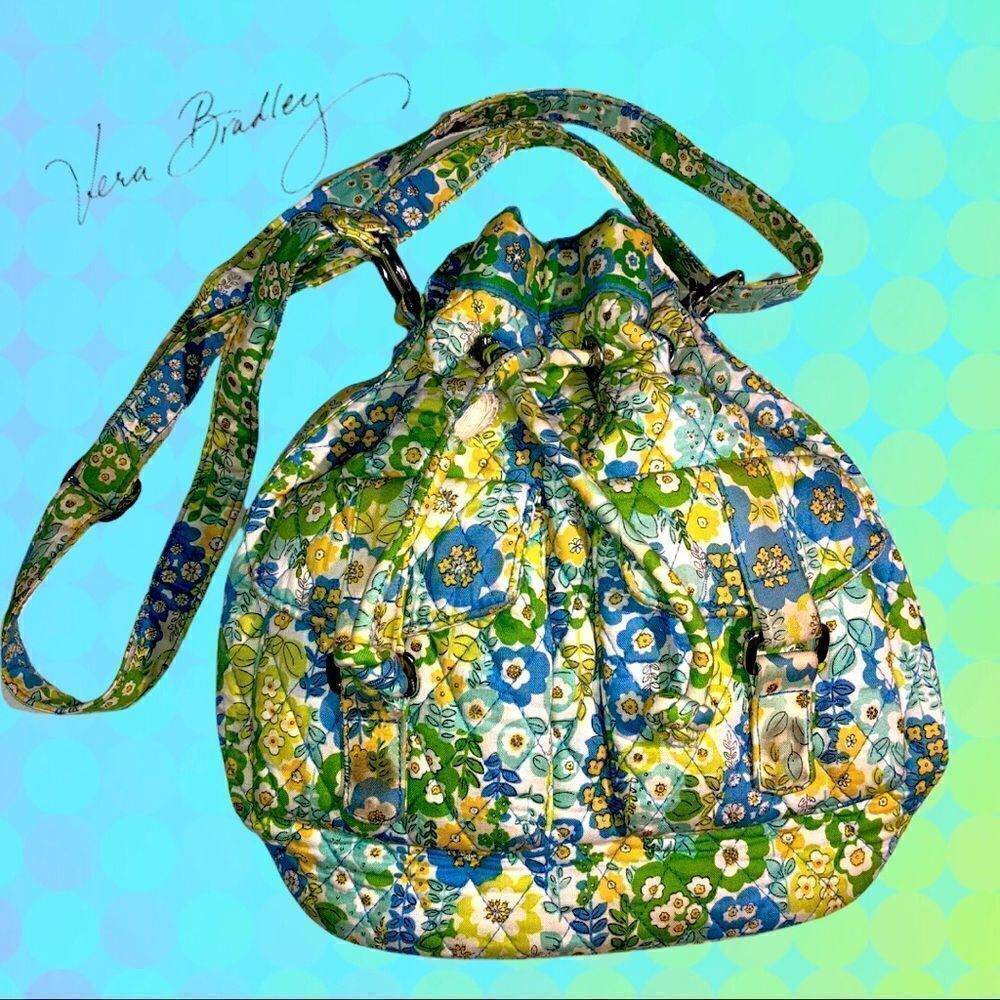 Vera Bradley "English Meadow" Bucket Shoulder Bag